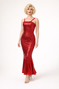 Red Sequin Supremes Dress, 1960's Women's Costume Rental
