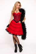 Red Tulle Saloon Girl, Wild West Women's Costume Rental