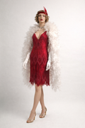 Red Vamp Flapper Dress 1920's, Women's Costume Rental