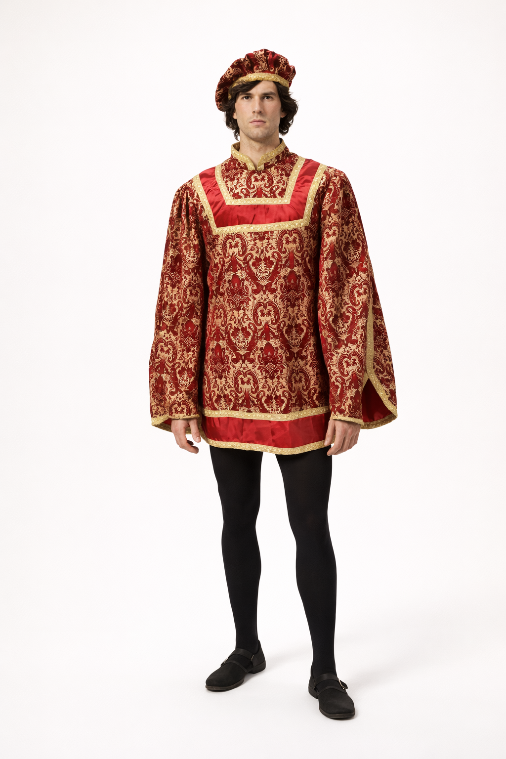 Renaissance Duke, Men's Red & Gold Costume Rental
