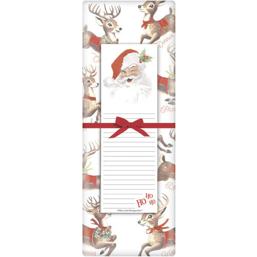 Retro Santa & Reindeer Notepad Set