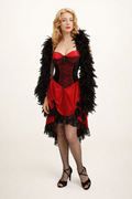 Rust Red Wild West Honey Saloon Working Girl Dress, Women's Costume Rental