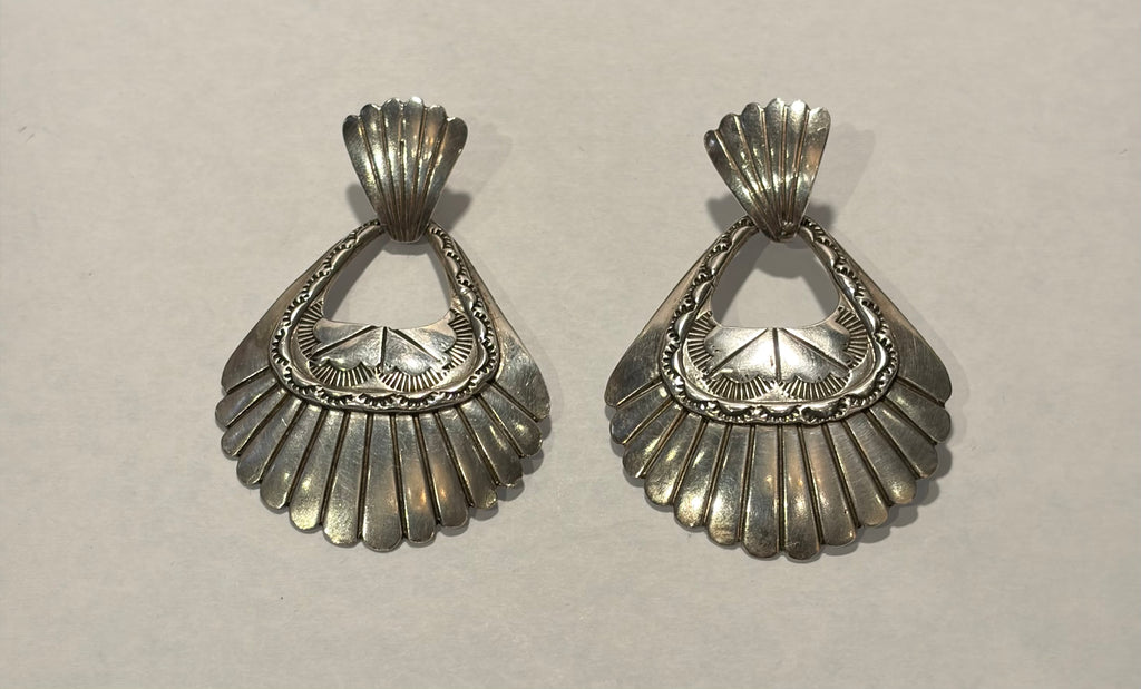 STERLING VINTAGE  NAVAJO EARRINGS