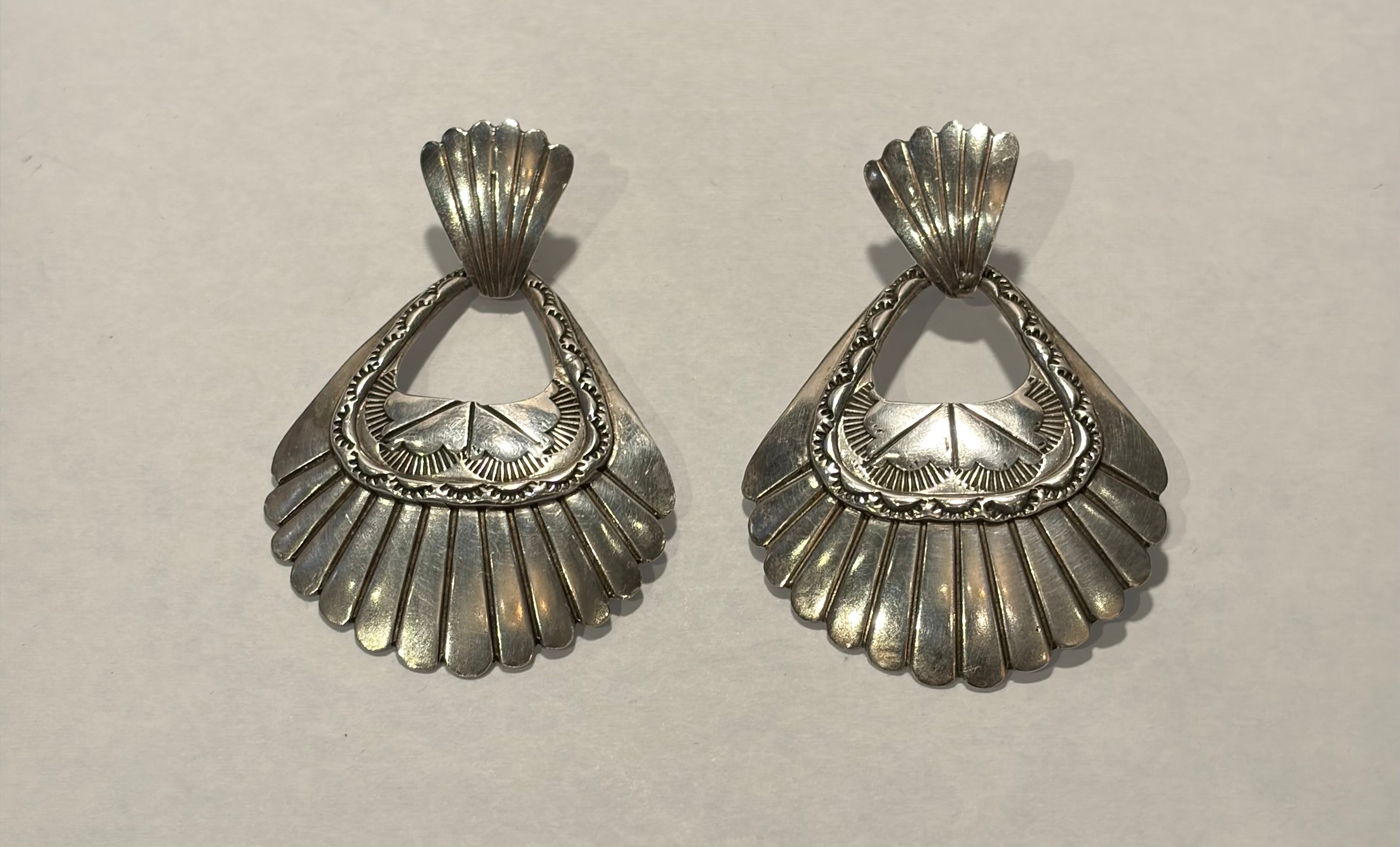 STERLING VINTAGE  NAVAJO EARRINGS