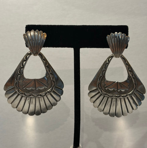 STERLING VINTAGE  NAVAJO EARRINGS