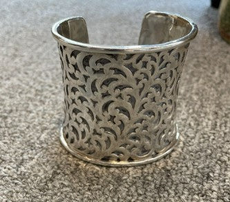 Lois Hill  Retired Sterling  Hand Scrolled Cuff