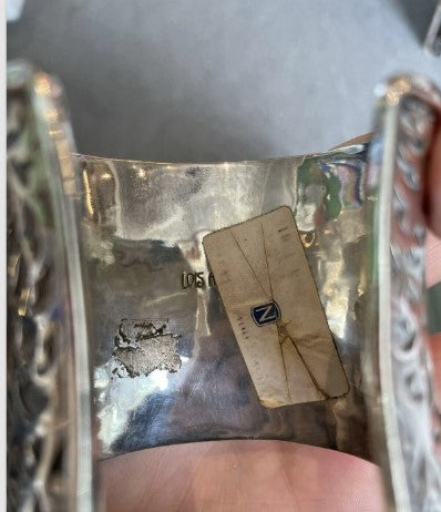 Lois Hill  Retired Sterling  Hand Scrolled Cuff