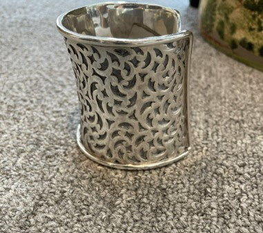 Lois Hill  Retired Sterling  Hand Scrolled Cuff