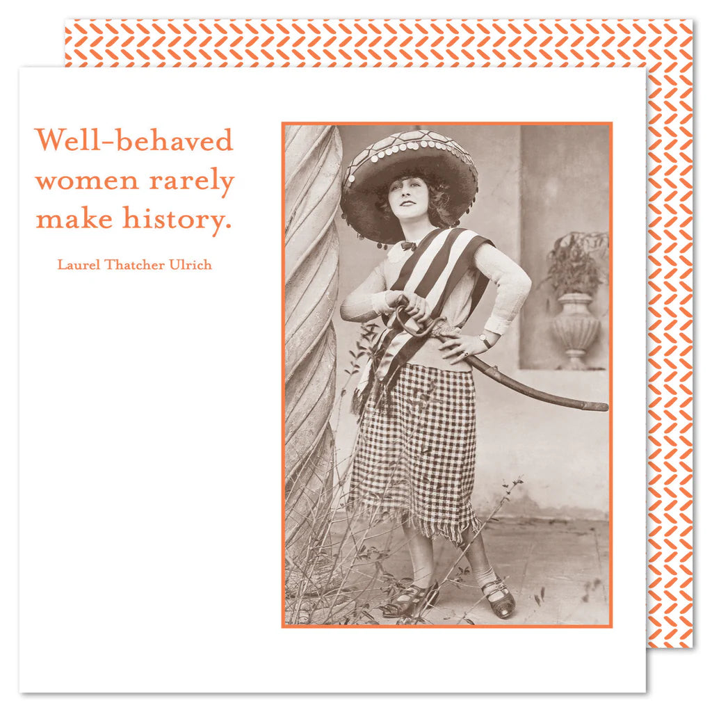 Shannon Martin Well-behaved women rarely make history Cocktail Napkin