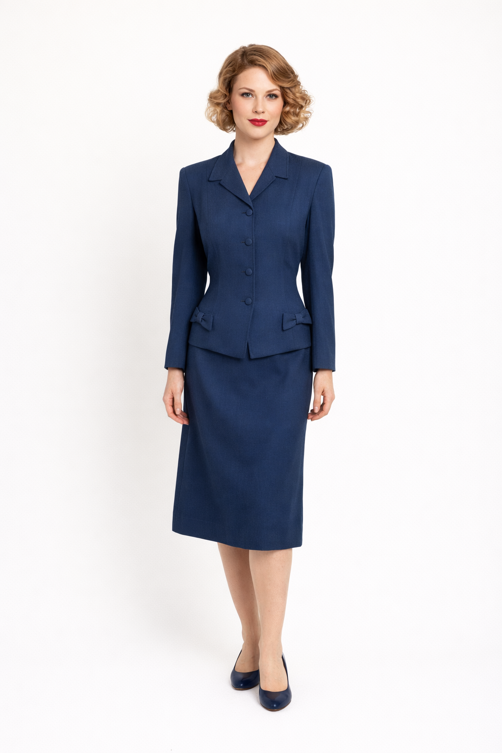 Slate Blue Suit 1940's Women's Costume Rental