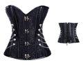 Women's Steampunk Pirate Black Costume Corset with Thong Costume