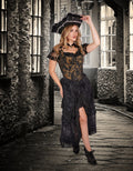 black lace skirt