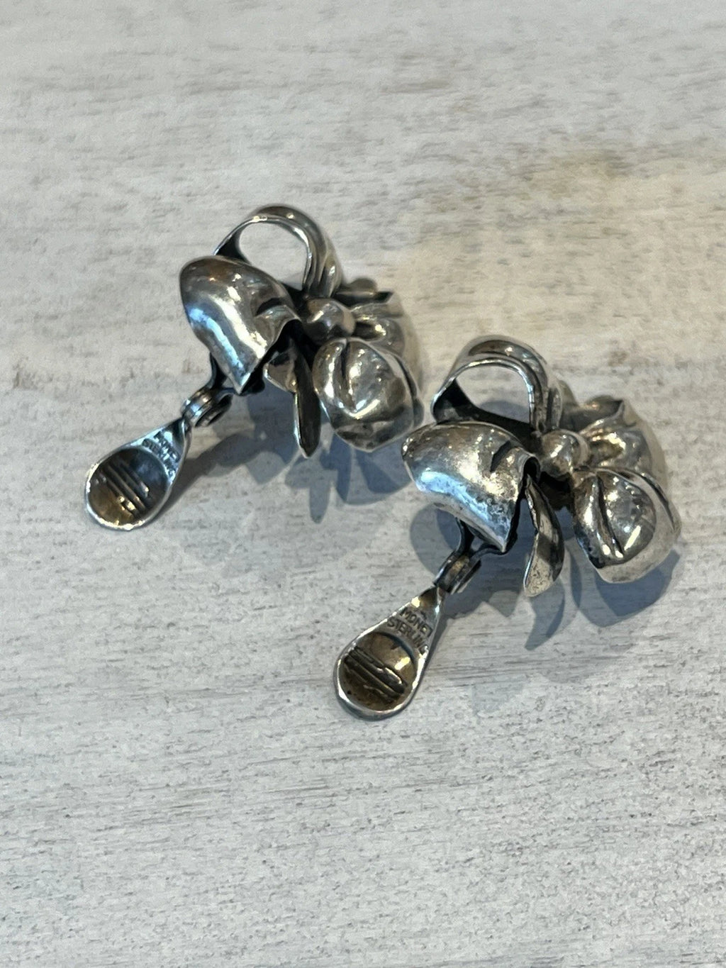 Sterling vintage 60s Monet clip on earrings