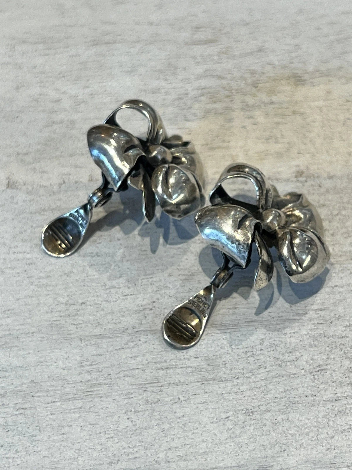 Sterling vintage 60s Monet clip on earrings
