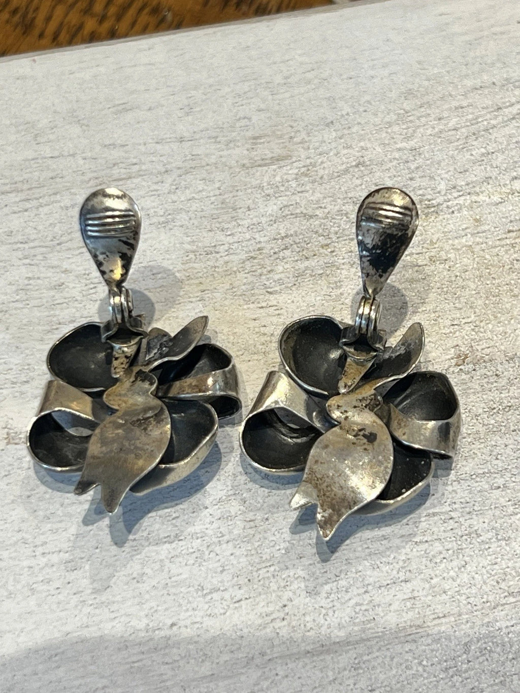 Sterling vintage 60s Monet clip on earrings