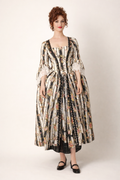 Black Striped Cotton Robe Anglaise Costume Rental