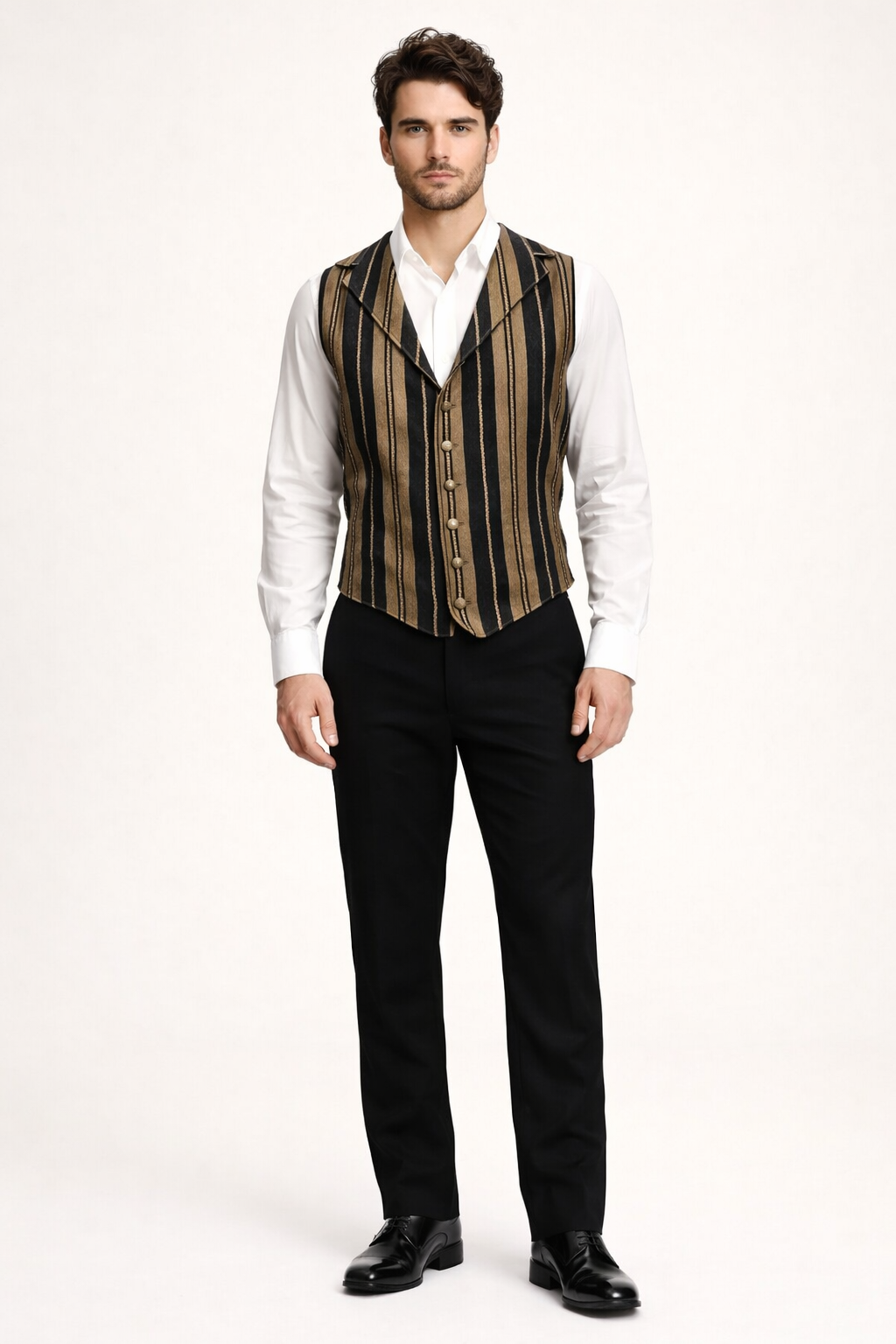 Striped Men's Vest, Edwardian Costume Rental