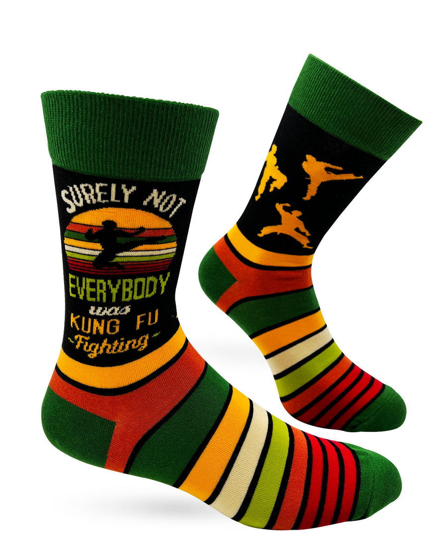 Surely Not Everybody Was Kung Fu Fighting - Men's Novelty Crew Socks