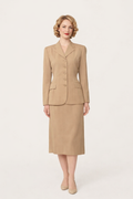 Tan Gaberdine Suit 1940's Women's Costume Rental
