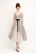 Tulle Organdy 1950's White, Black, Pink Dress, Women's Costume Rental