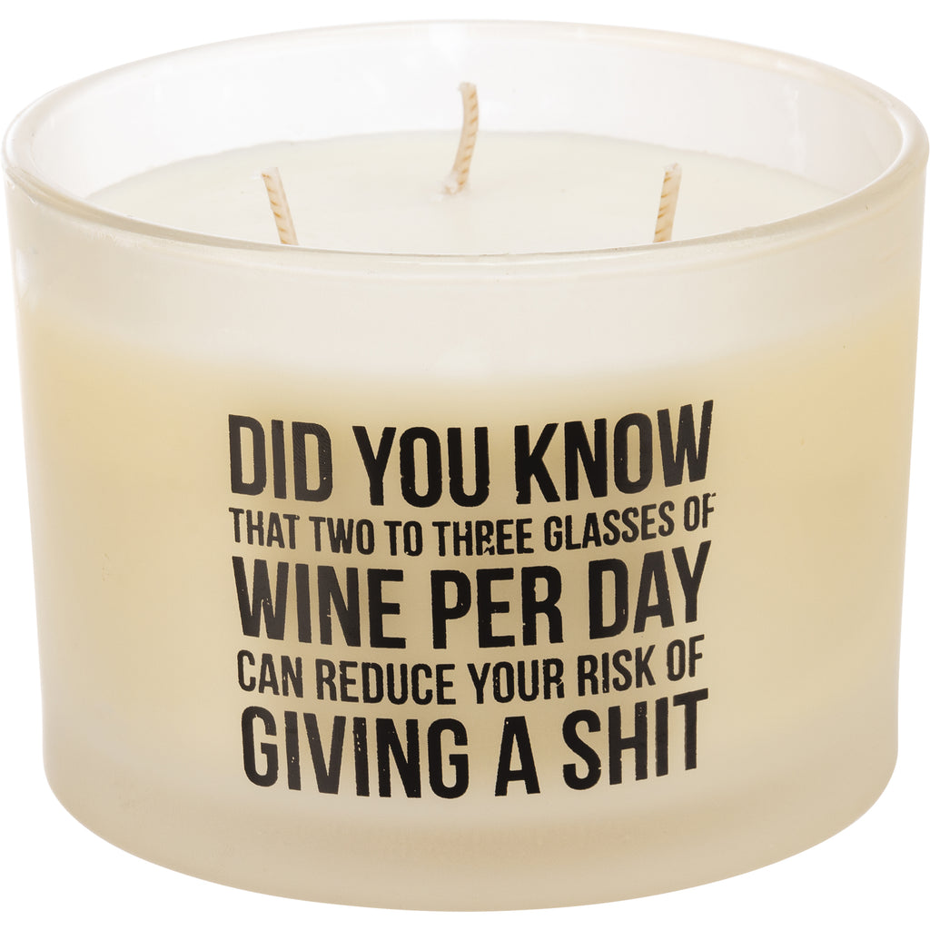 Two To Three Glasses Of Wine Per Day Candle