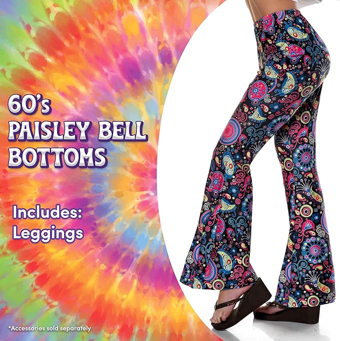 60's Paisley Bell Bottoms Costume