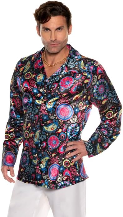 Mens 60s Paisley Shirt Costume
