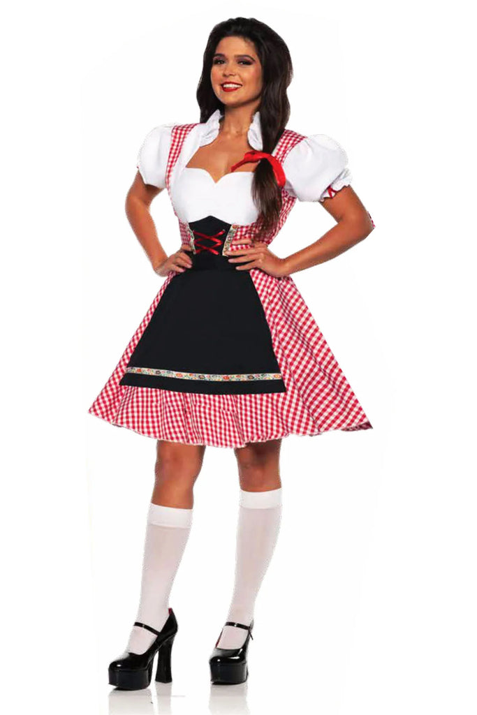 Oktoberfest Beer Girl Red Costume