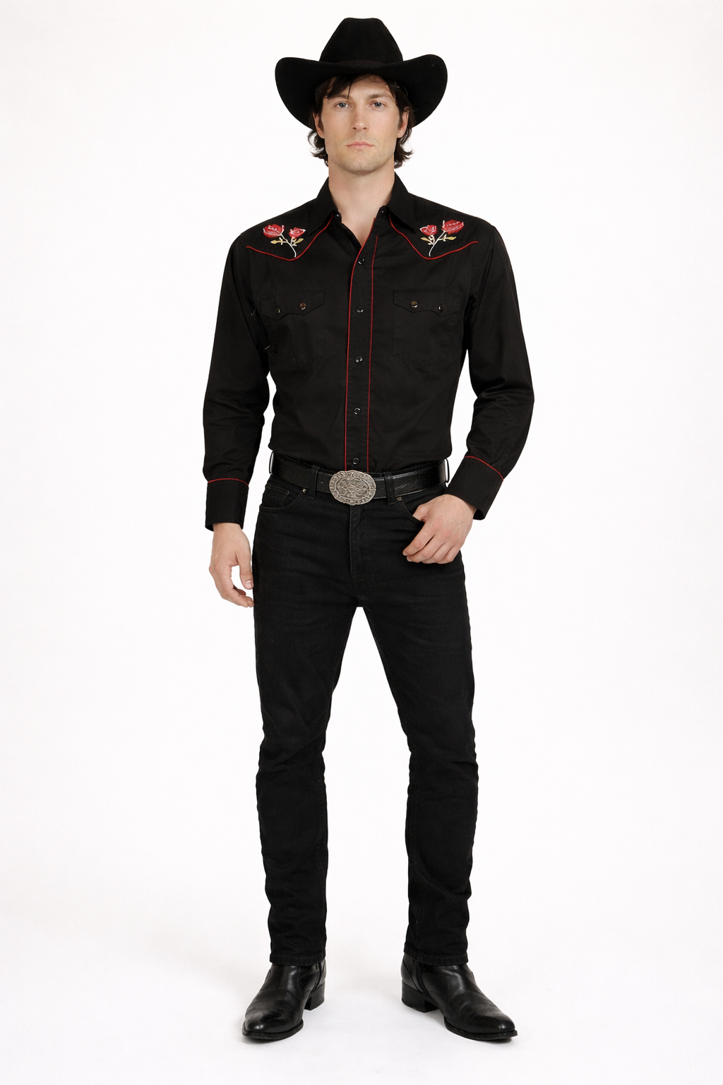 Vintage 50's Cowboy Shirt, Wild West Men's Costume Rental
