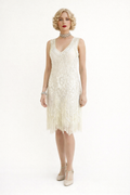White Charleston Flapper Dress 1920's, Women's Costume Rental