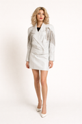 White Leather Fringe