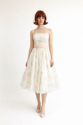 Yellow & White Floral 1950's Dress, Women's Costume Rental