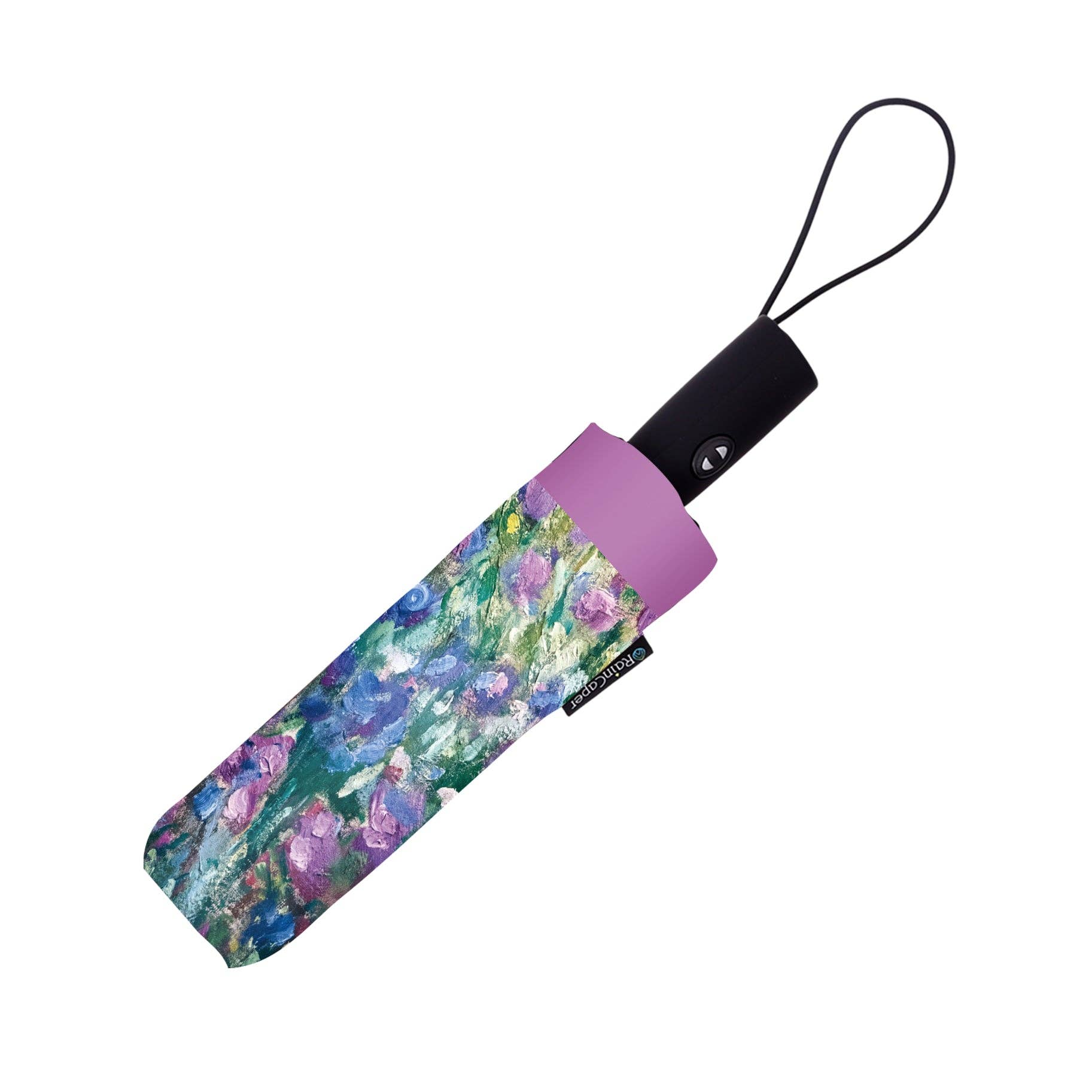 Monet Artist's Gardens at Giverny Travel Umbrella – Compact, One-Touch Open & Close