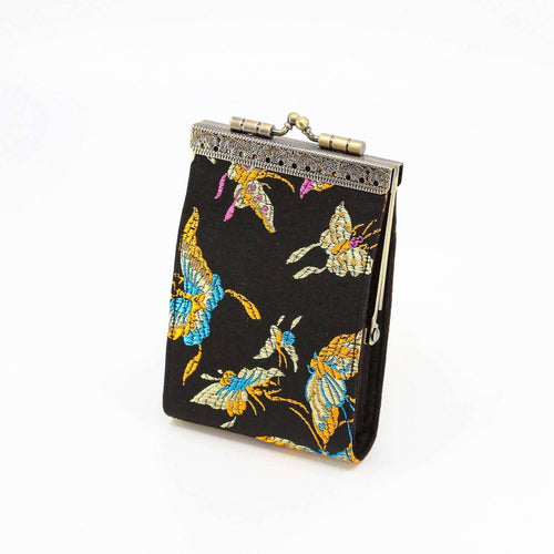 Butterfly & Dragonfly Brocade RFID Card Holder