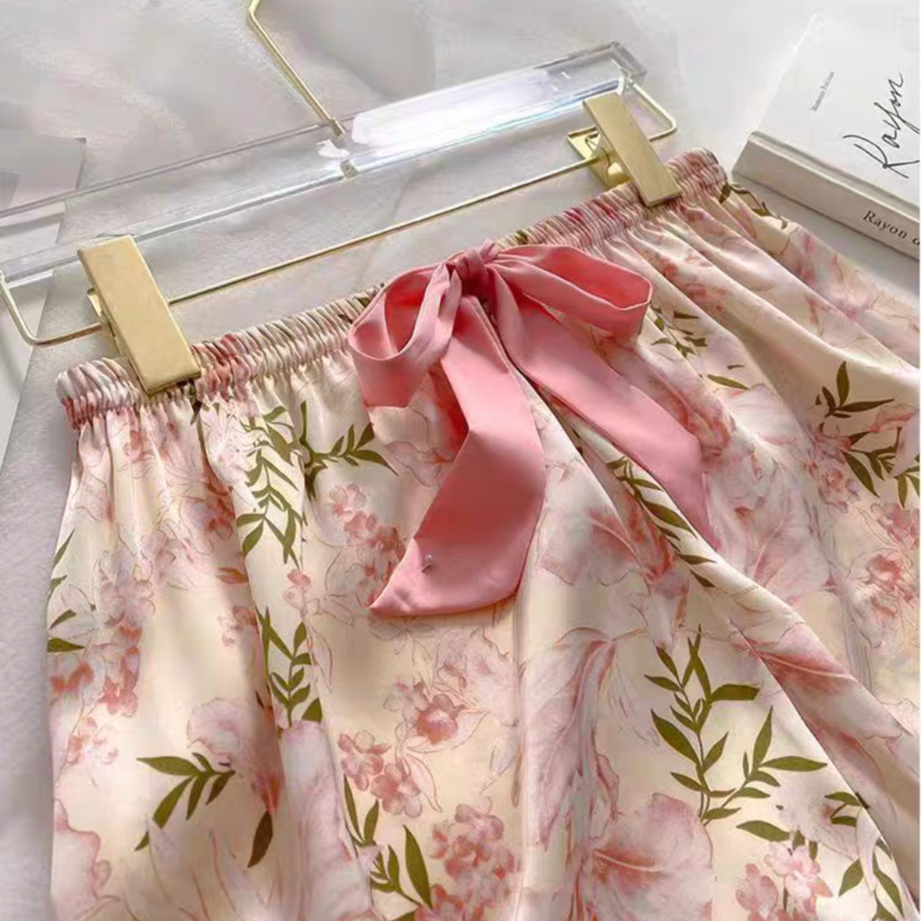 Floral Satin Pajama Set – Gift-able Lounge Sleepwear