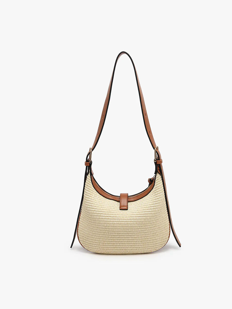 Ariana Vegan Straw Shoulder Bag