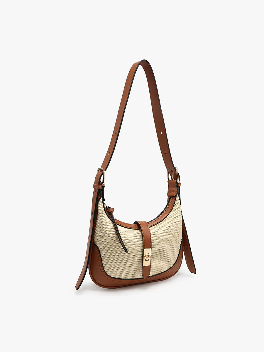 Ariana Vegan Straw Shoulder Bag
