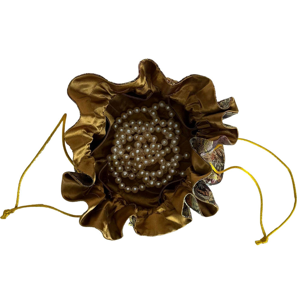 Floral Brocade Jewelry Pouch / Organizer