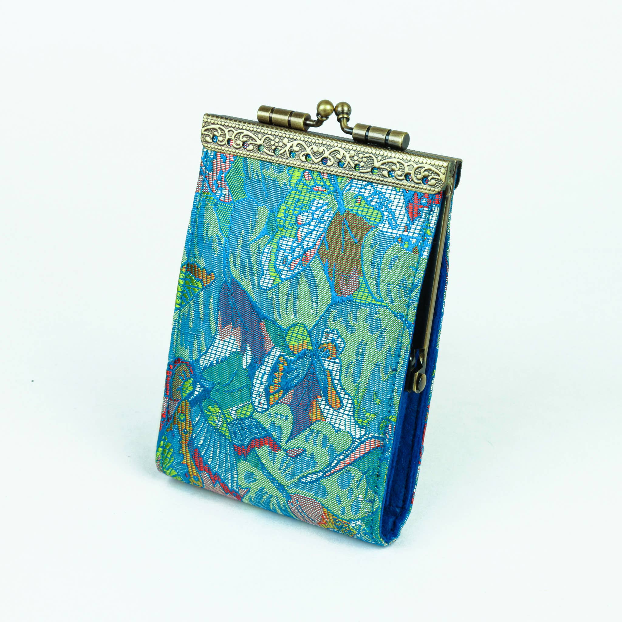 Floral Brocade RFID Card Holder / Business Card Case
