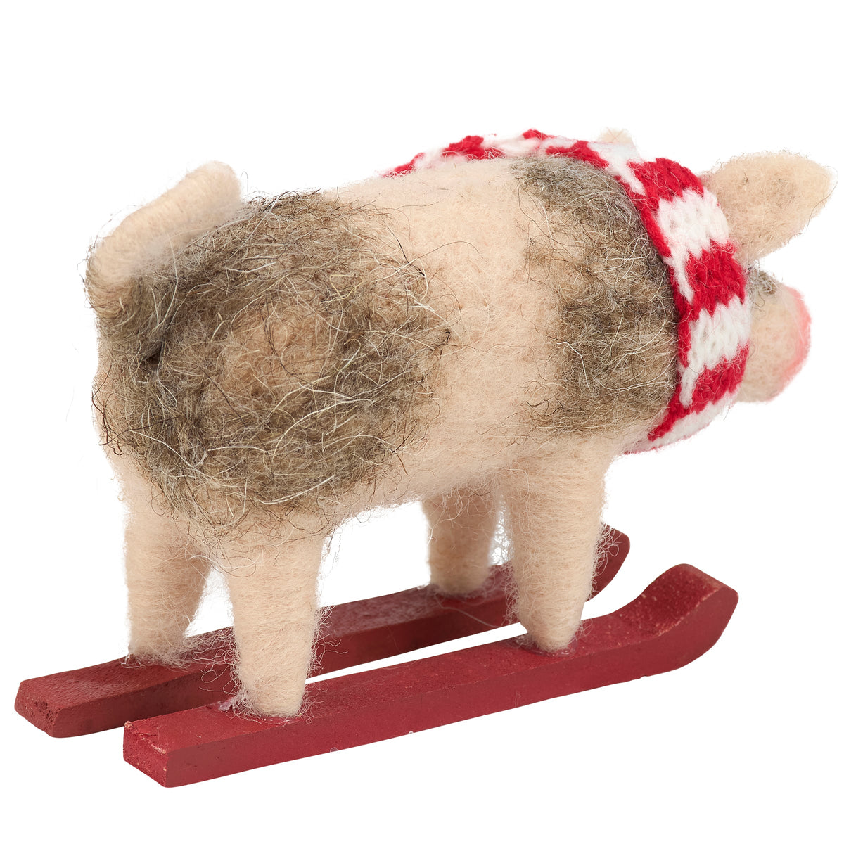 Skiing Kune Kune Pig Critter Standalone Ornament