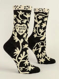 I made a good kid black and white womans socks