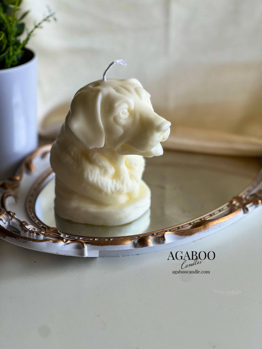 Dog's head Candle 4.5x4 inches