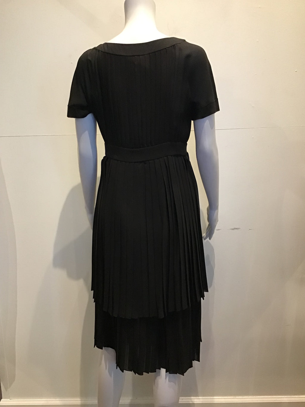 1993 Chanel  Couture Black Silk Chiffon Multistyle Dress Size  6/8