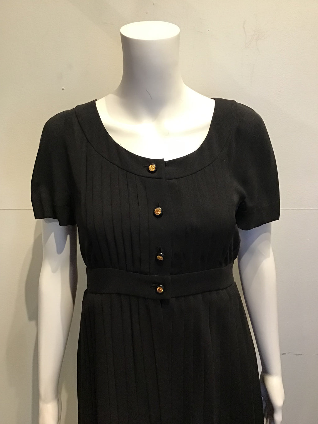 1993 Chanel  Couture Black Silk Chiffon Multistyle Dress Size  6/8