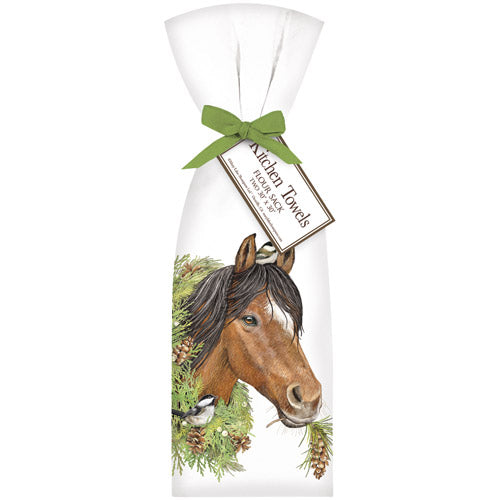 Chickadee Horse Kitchen Towel Set