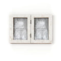 Artemis 4x6 Double Picture Frame - Handcrafted Bone
