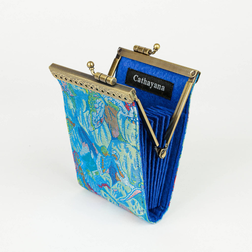 Floral Brocade RFID Card Holder / Business Card Case