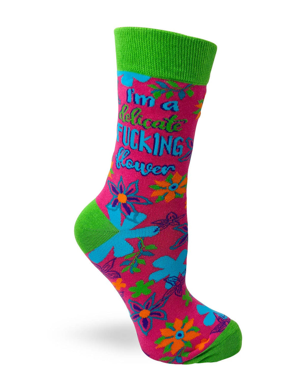 I'm a Delicate Fucking Flower Women's Novelty Crew Socks