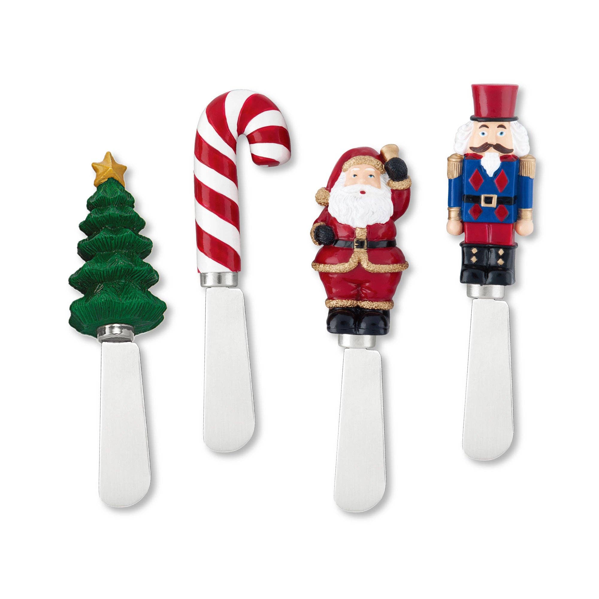 4-Piece Tis the Season Polyresin Cheese Spreader
