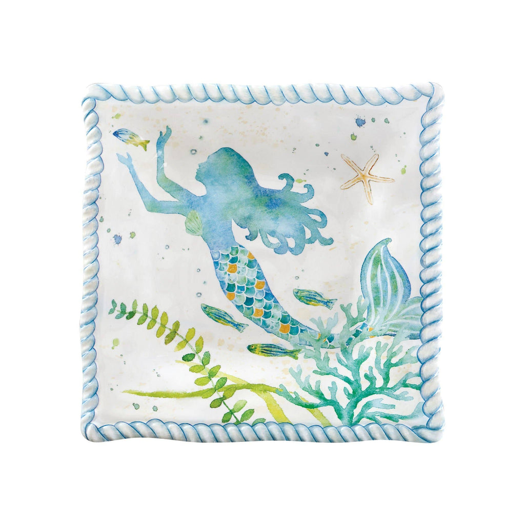 4-Piece Mermaid 6" Melamine Plate